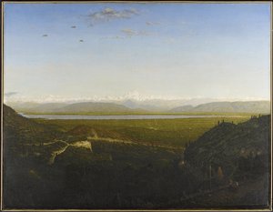 View of Mont Blanc, Seen from La Faucille by Pierre Etienne Theodore Rousseau